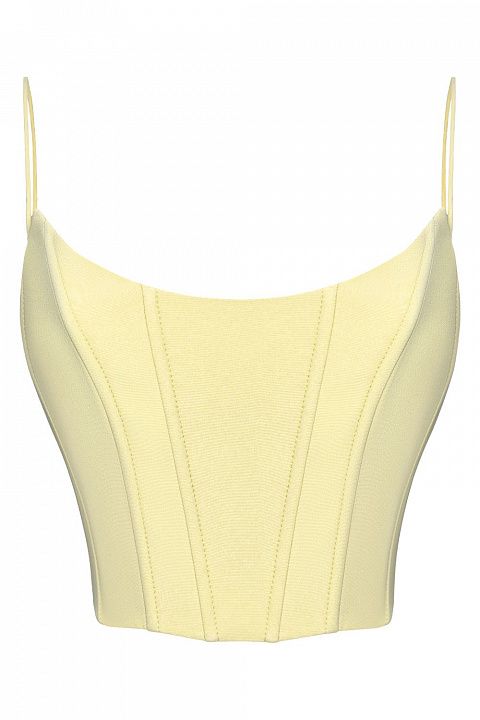 Приталенный корсет на тонких бретелях