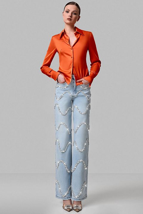 Блуза из струящейся ткани