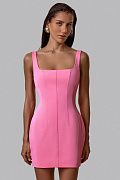 Платье-мини с корсетным силуэтом и квадратным вырезом
