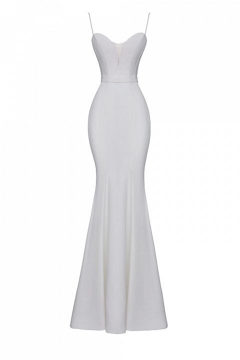 Платье макси с вырезом сердце