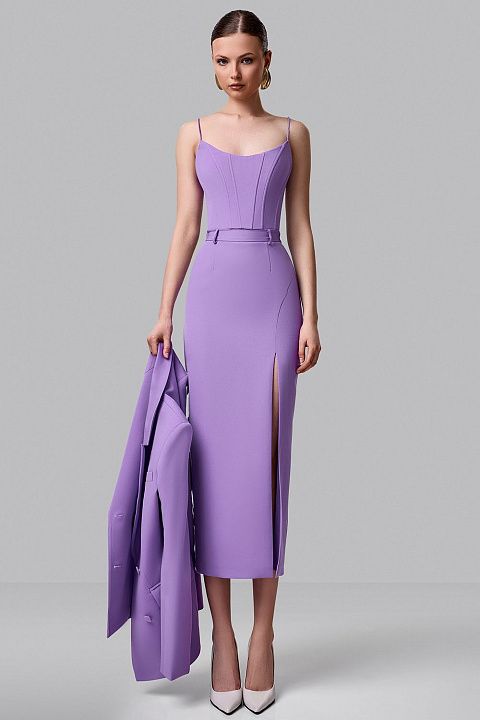 Приталенный корсет на тонких бретелях