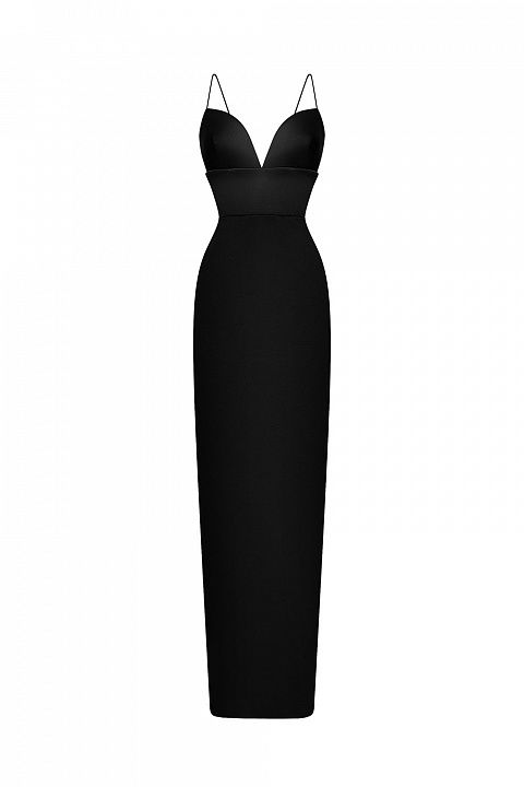 Облегающее платье с тонкими бретелями