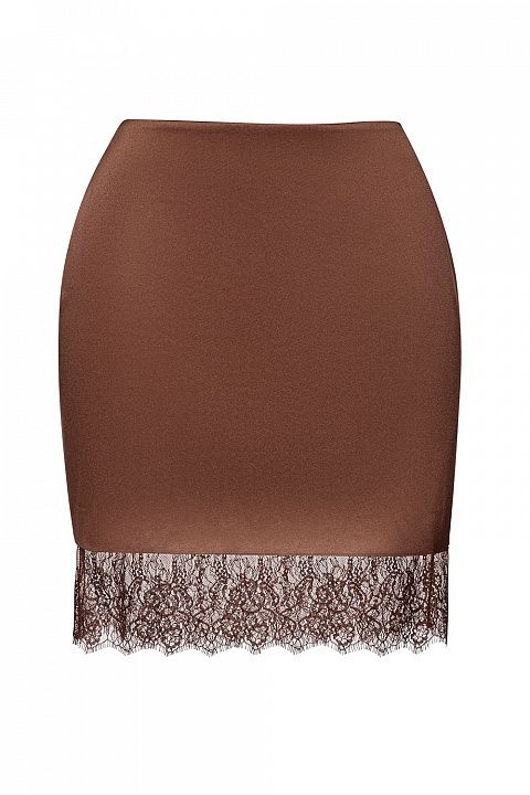 Юбка-комбинация с кружевной отделкой