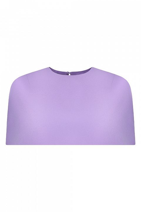 Укороченный кейп с округлым вырезом