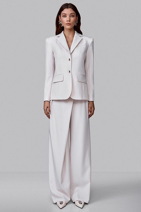 Жакет в полоску с открытой спинкой