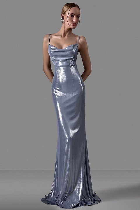 Платье-комбинация из струящейся ткани