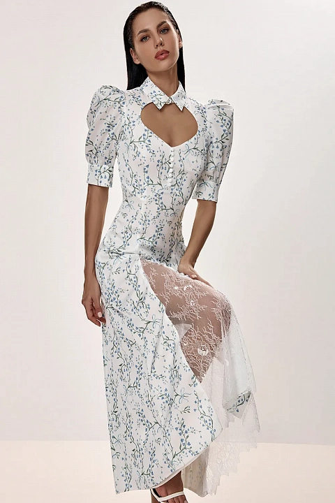 Платье миди с архитектурным лифом