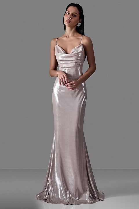 Платье-комбинация из струящейся ткани