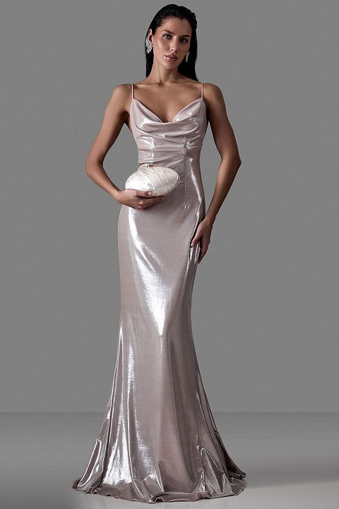 Платье-комбинация из струящейся ткани