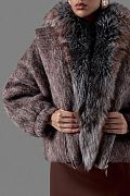 Бомбер с натуральным мехом лисы
