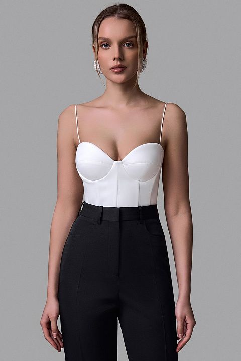 Топ-бюстье на тонких бретелях