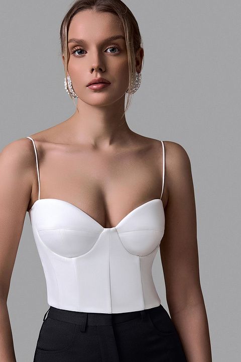 Топ-бюстье на тонких бретелях