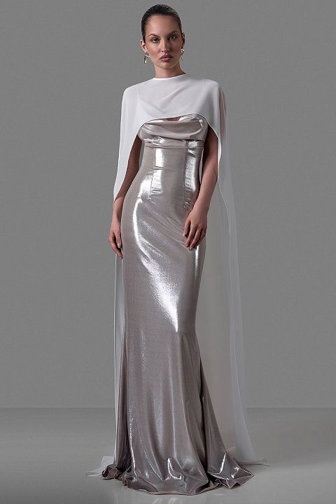 Платье-комбинация из струящейся ткани