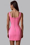 Платье-мини с корсетным силуэтом и квадратным вырезом