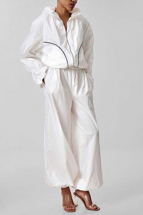 Хлопковые брюки balloon fit с мягкой посадкой