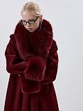 Пальто со съемным мехом песца