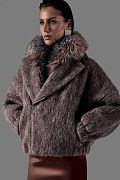 Бомбер с натуральным мехом лисы