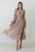 Ruffled shoulder dress