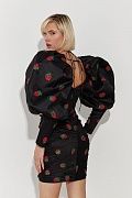 Strawberry dress with puffs