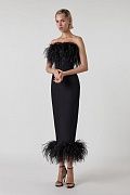 Feather pencil skirt