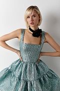 Shiny skater dress