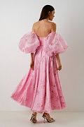 Cloud sleeves midi dress