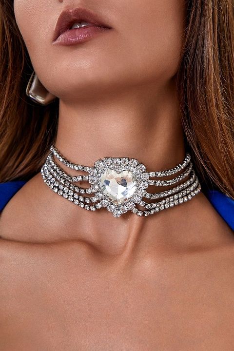 Чокер с крупным кристаллом
