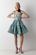 Shiny skater dress