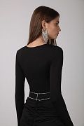 Rhinestone tie necklace