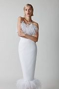 Feather pencil skirt