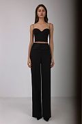 Wide satin belt
