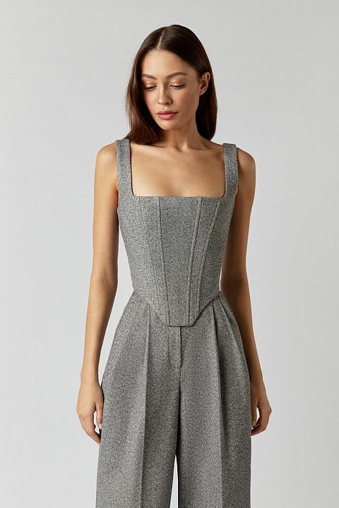 Tweed corset