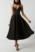 Strap dress with circle skirt