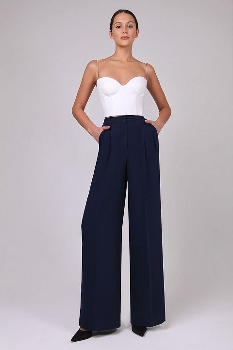 Wide suit trousers
