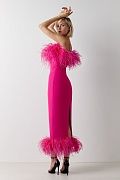 Feather pencil skirt