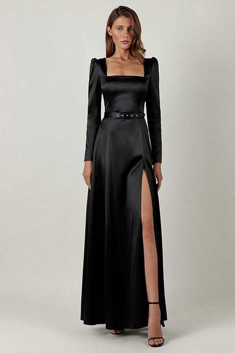 Square neck maxi dress
