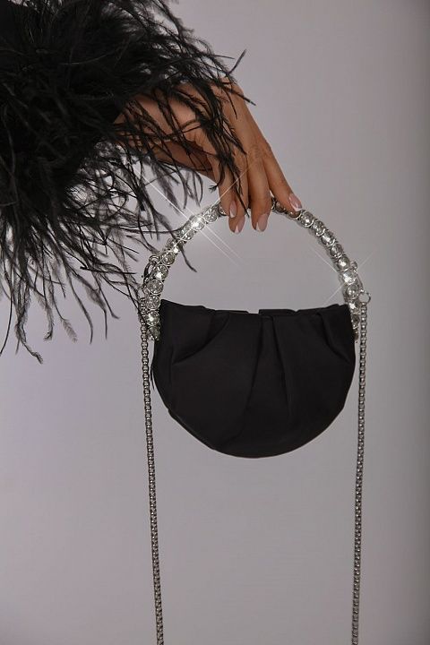 Evening handbag with crystals