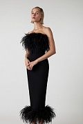 Feather pencil skirt