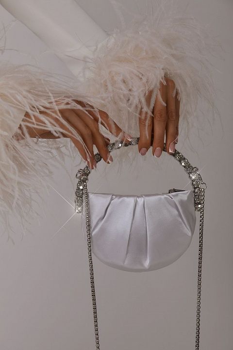 Evening handbag with crystals