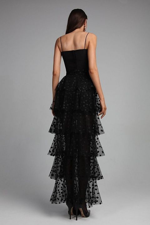 Tiered sheer skirt