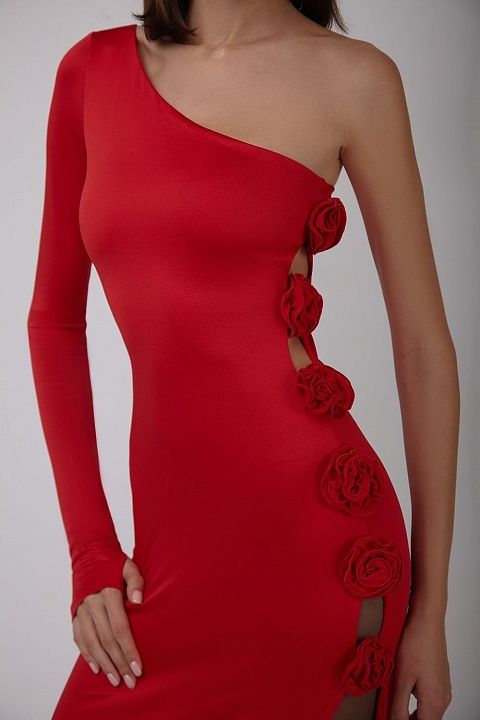 Side roses dress