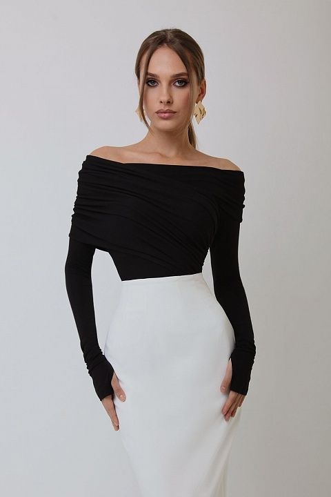 Draped bodysuit