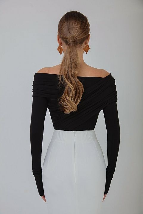 Draped bodysuit