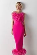 Feather pencil skirt