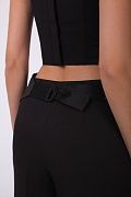 Wide satin belt