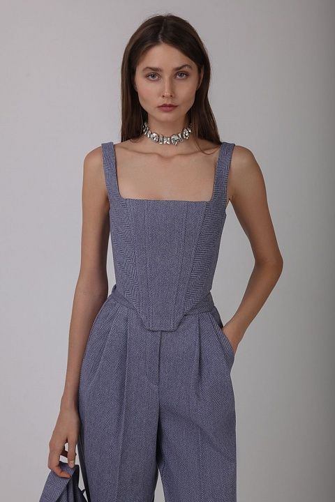 Tweed corset