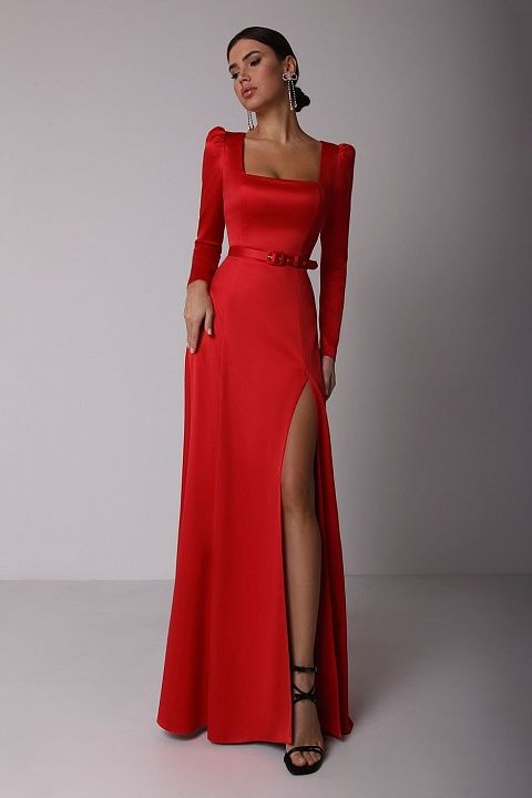Square neck maxi dress