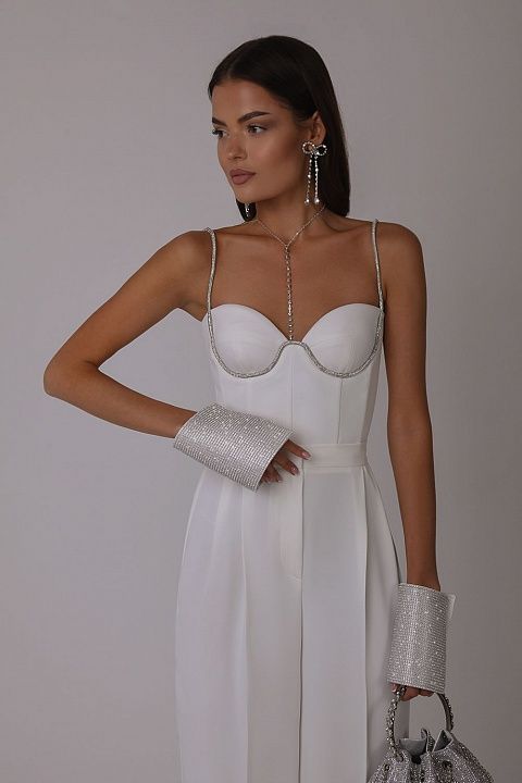 Top with crystal straps